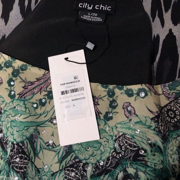 (NWT) City Chic Women's Animal Combo Morocco Tank Top Plus Size 20W - Picture 14 of 15